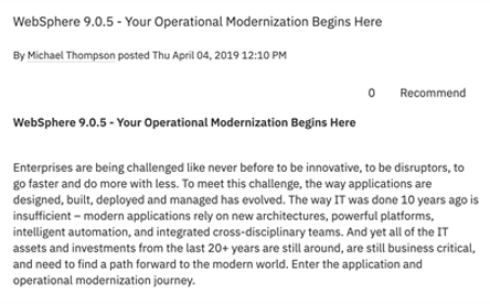 Your Operational Modernization Begins Here